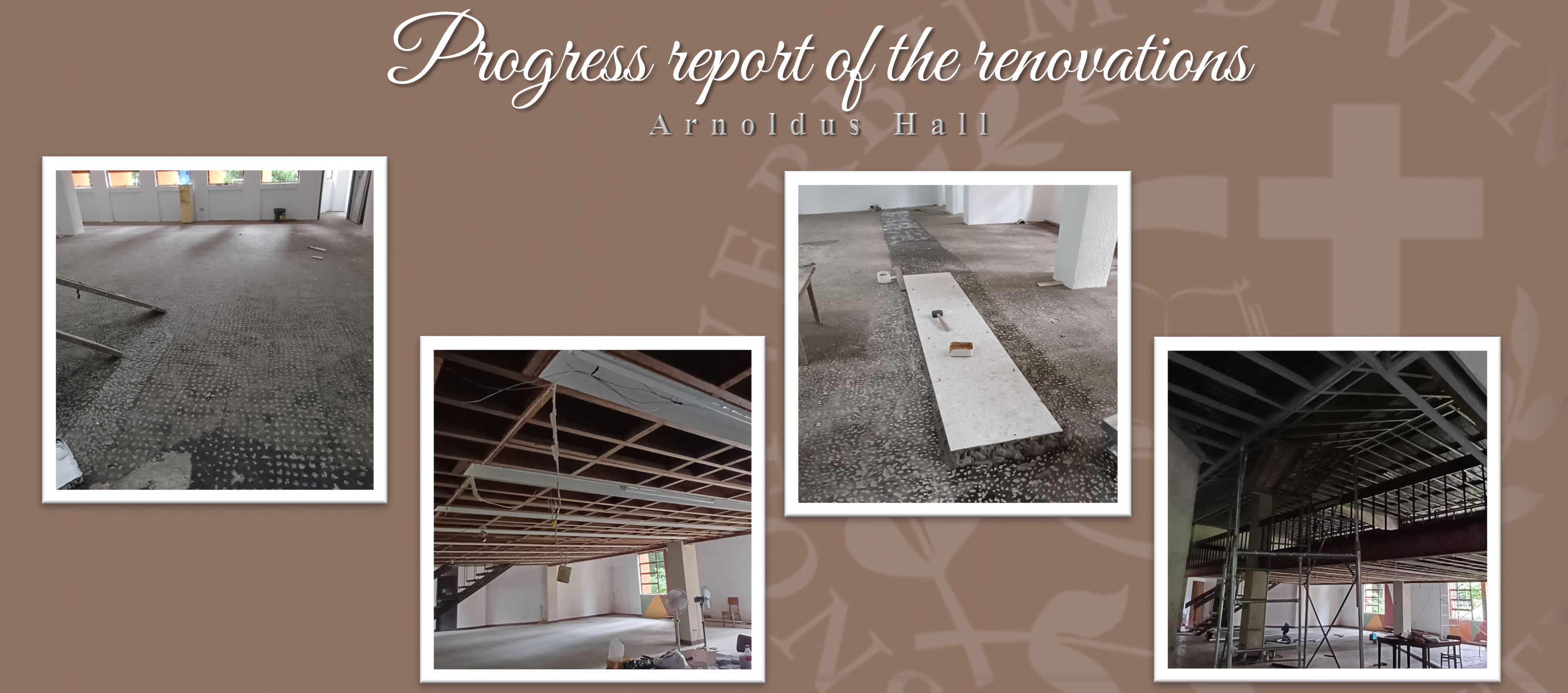 Progress report of the renovations (Arnoldus Hall)
